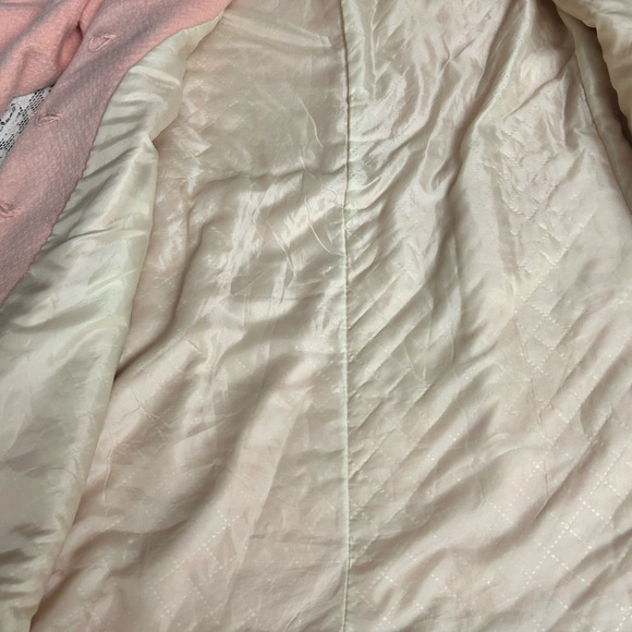 Elegant Pink Women's Coat with Faux Fur Collar - Picture 6 of 8